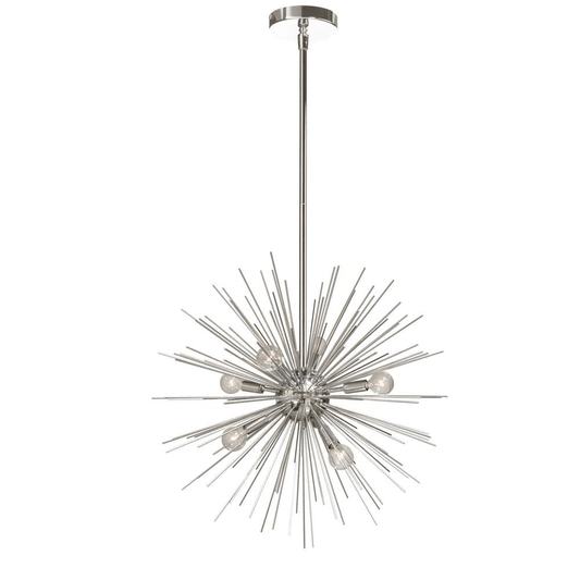 Claire 6LT Pendant, Silver & Polished Chrome Finish - Mervyns