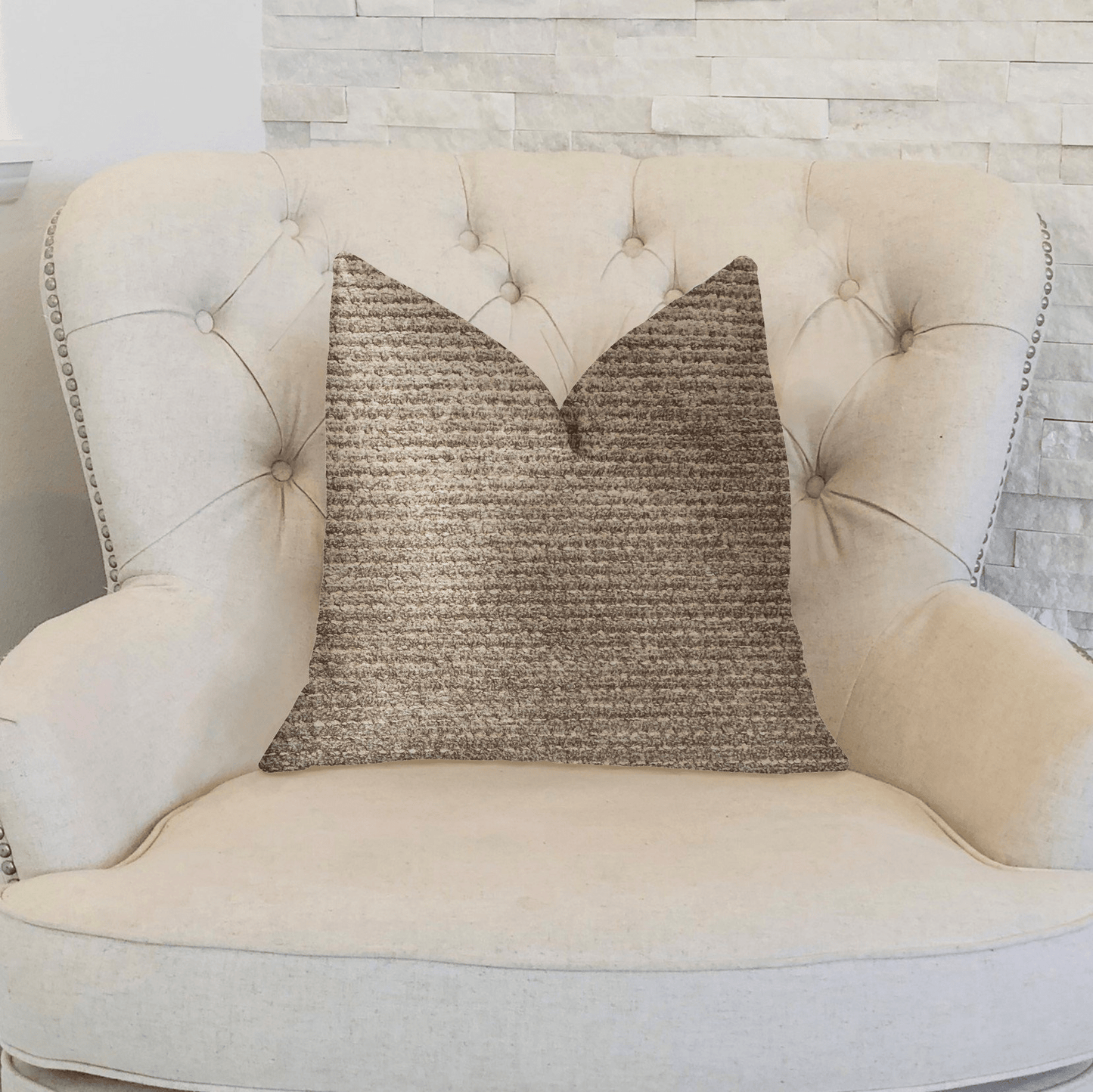 Classy Chic Ivory and Beige Luxury Throw Pillow - Mervyns