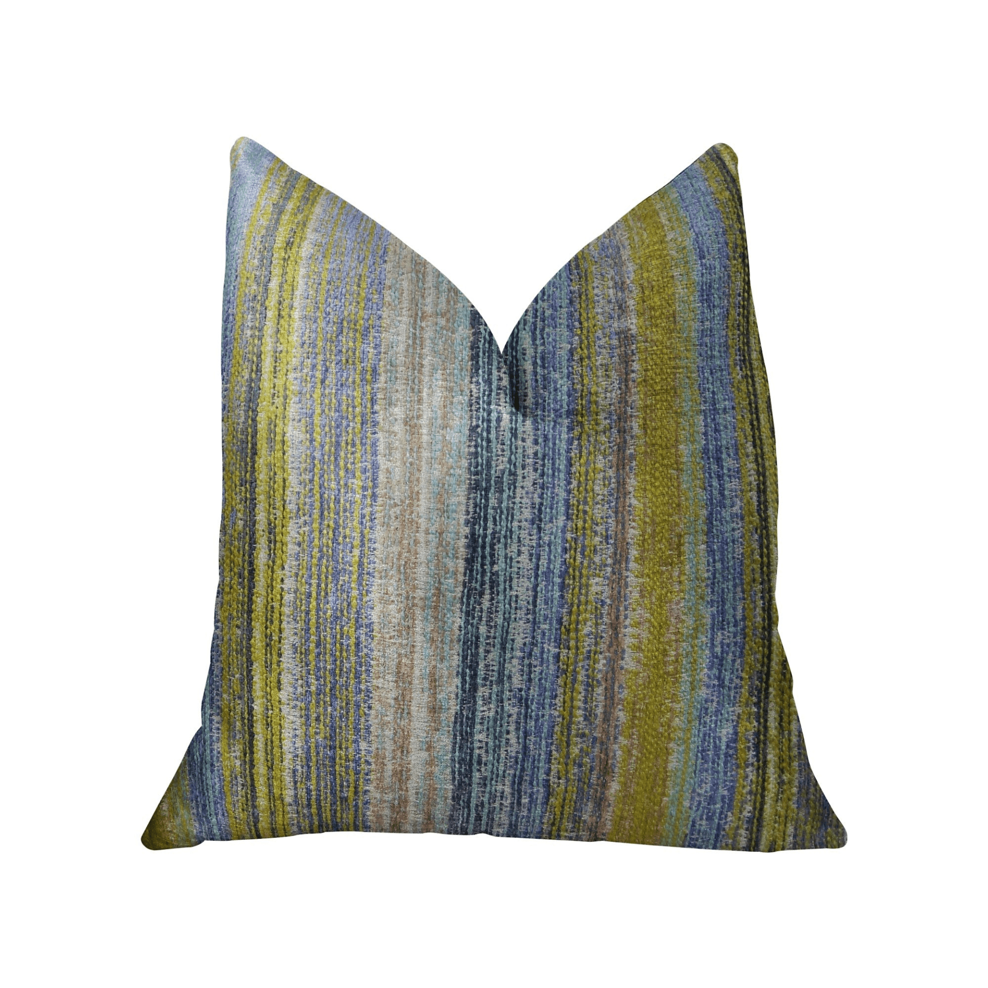 Clear Shore Blue Mustard and Lavender Handmade Luxury Pillow - Mervyns