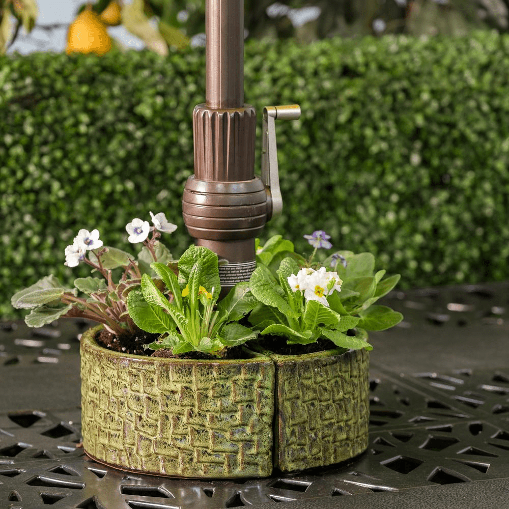 Cobblestone Umbrella Planter - Island Green - Mervyns