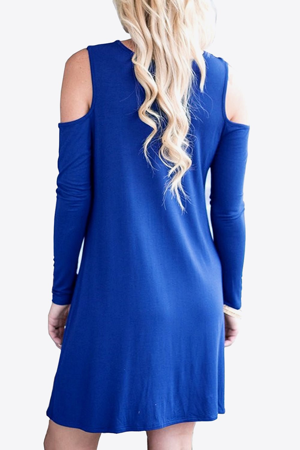 Cold - Shoulder Long Sleeve Round Neck Dress - Mervyns