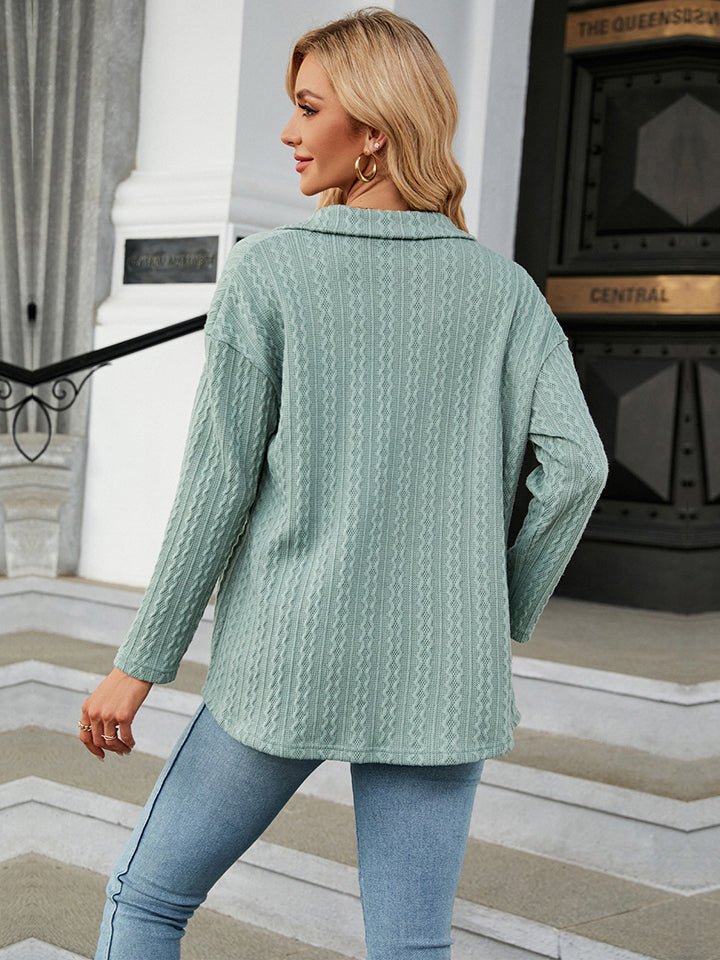 Collared Neck Long Sleeve Shirt - Mervyns