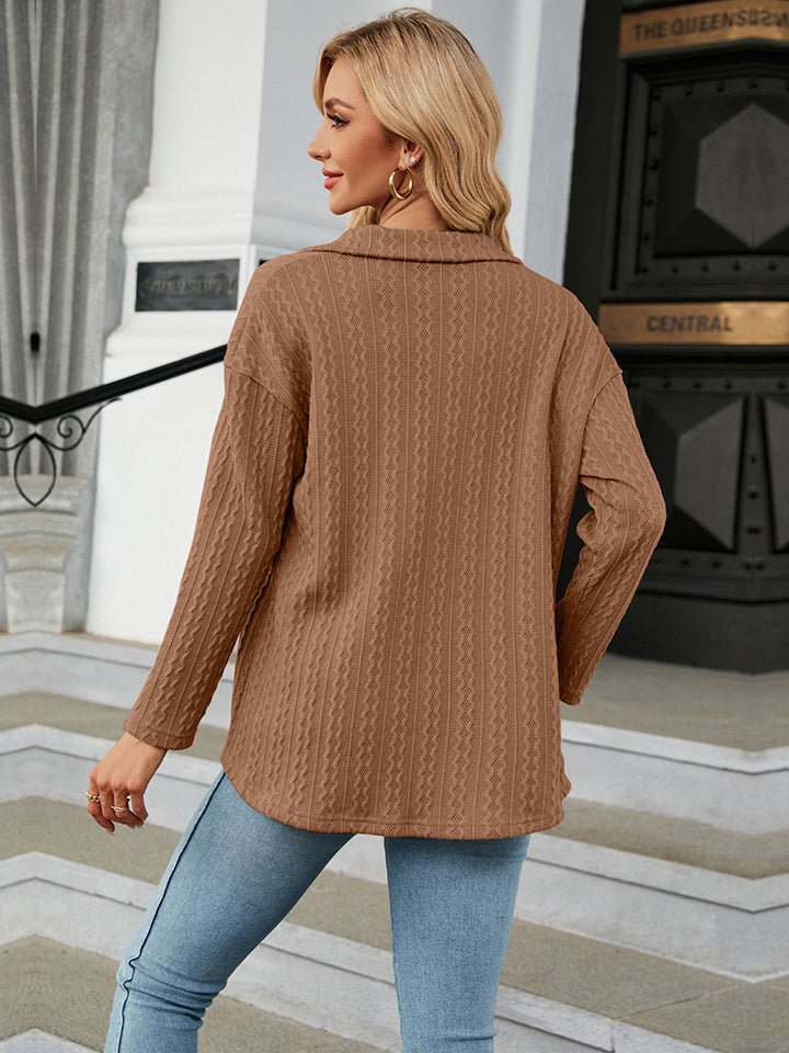 Collared Neck Long Sleeve Shirt - Mervyns