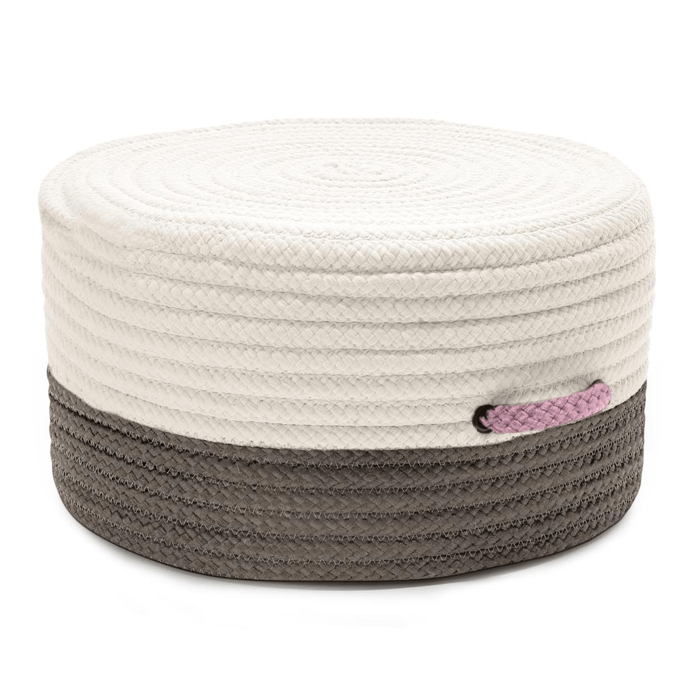 Color Block Pouf Gray/Pink 20"x20"x11" - Mervyns