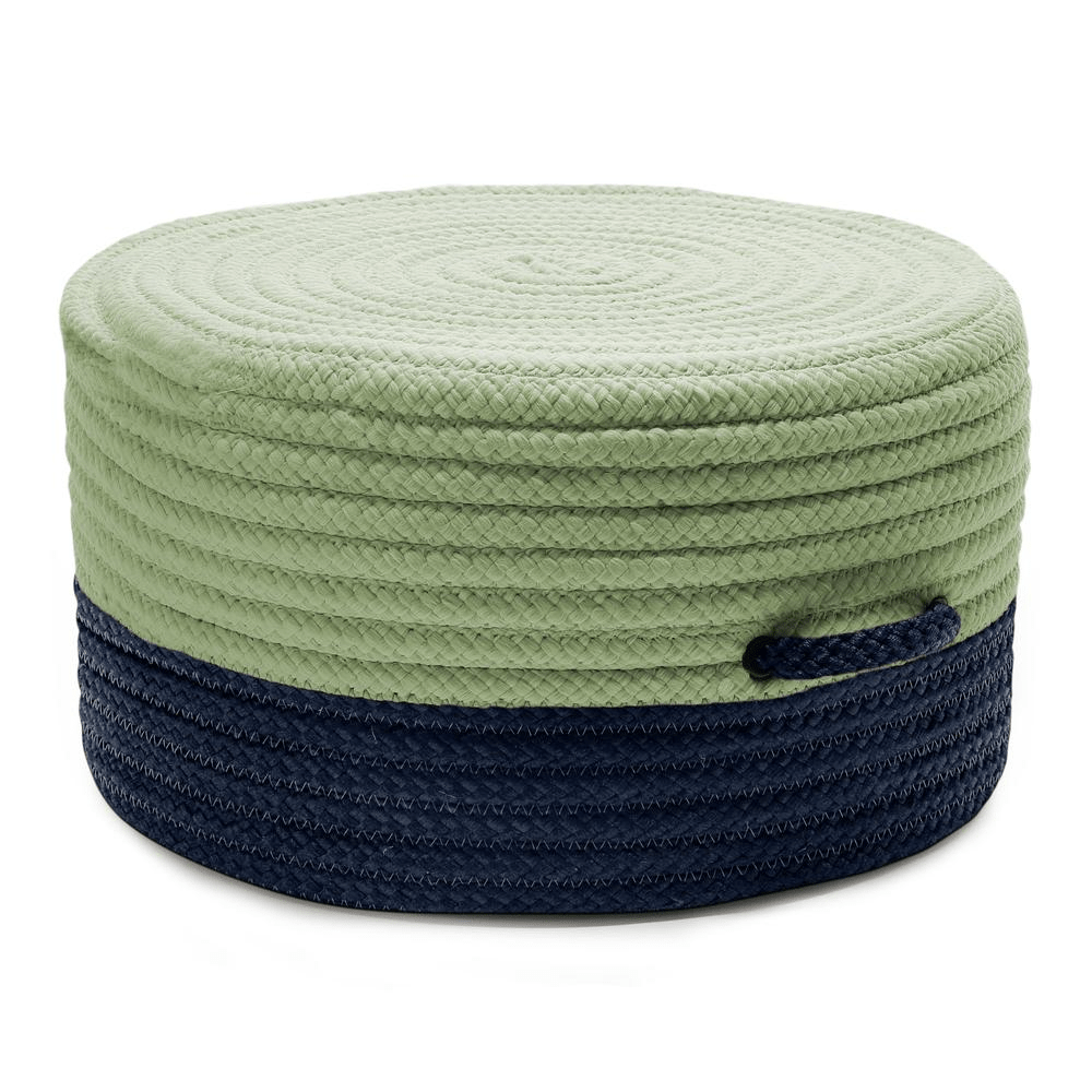 Color Block Pouf Navy/Green 20"x20"x11" - Mervyns