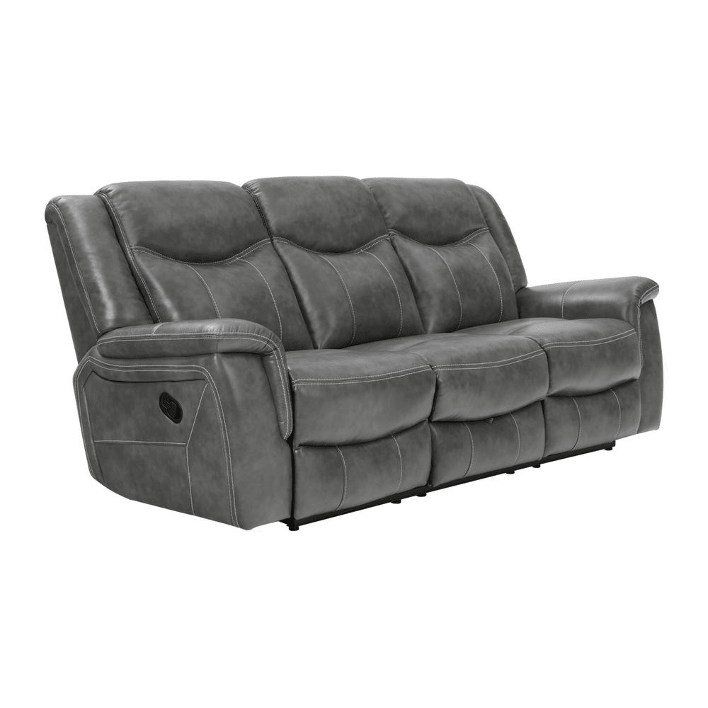 Conrad 3-piece Upholstered Padded Arm Motion Sofa Set Grey - Mervyns