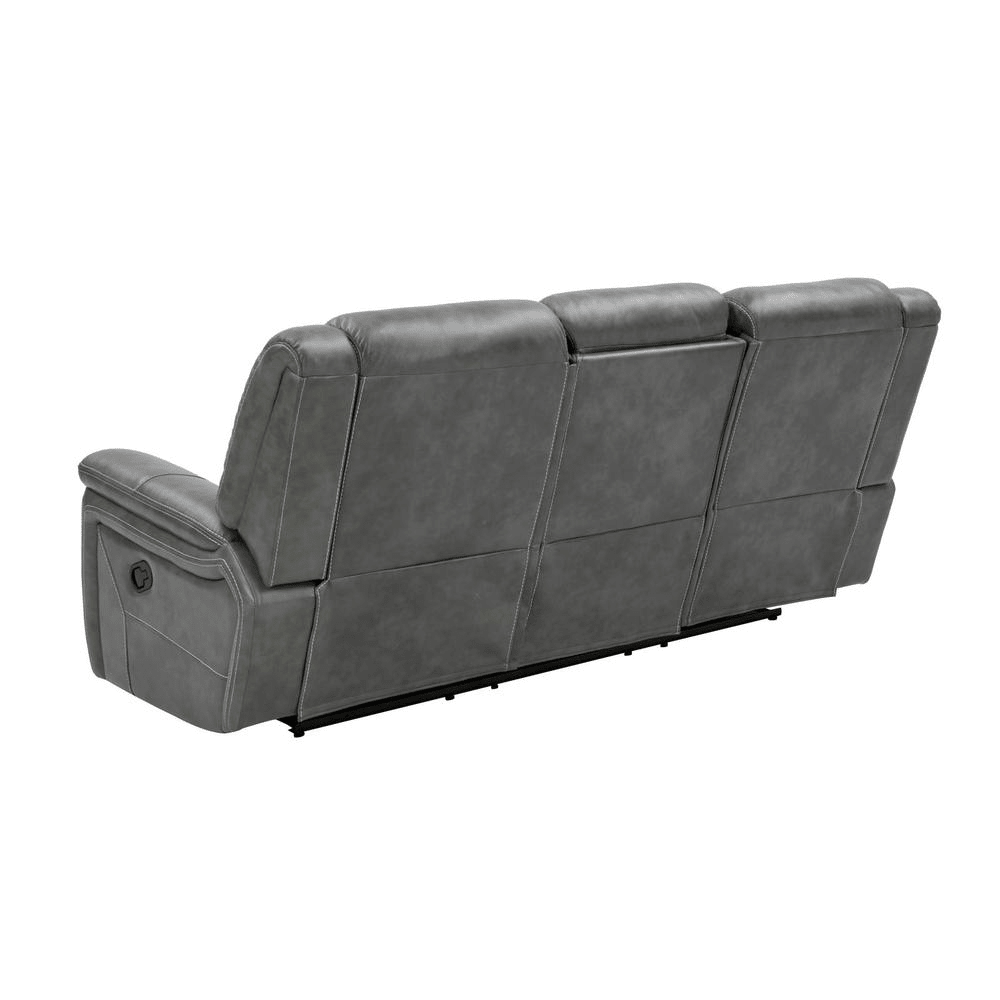 Conrad 3-piece Upholstered Padded Arm Motion Sofa Set Grey - Mervyns
