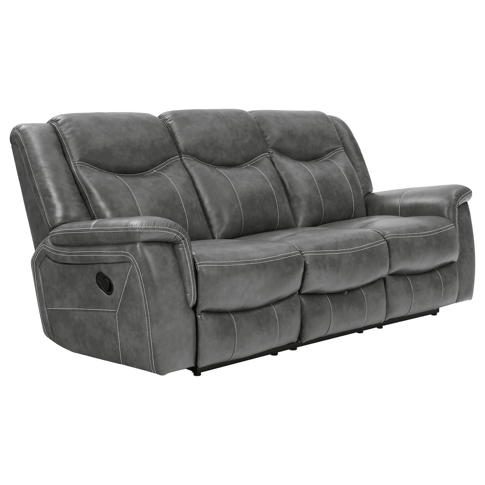 Conrad 3-piece Upholstered Padded Arm Motion Sofa Set Grey - Mervyns