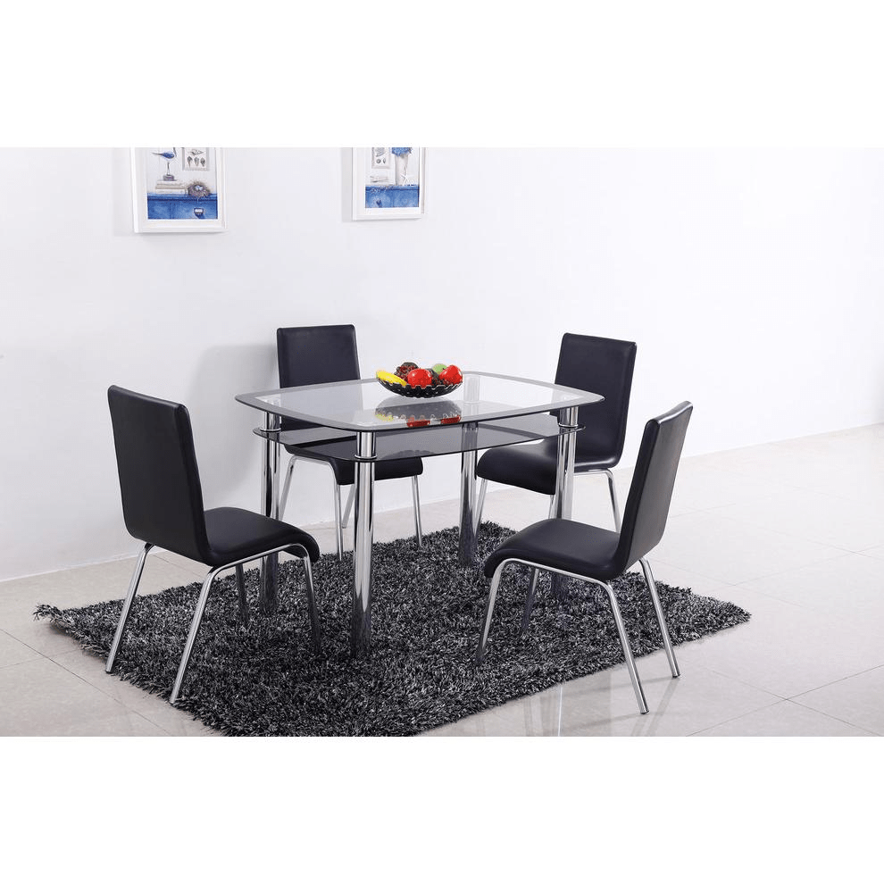 Contemporary Dining Table, Set of 4 - Mervyns