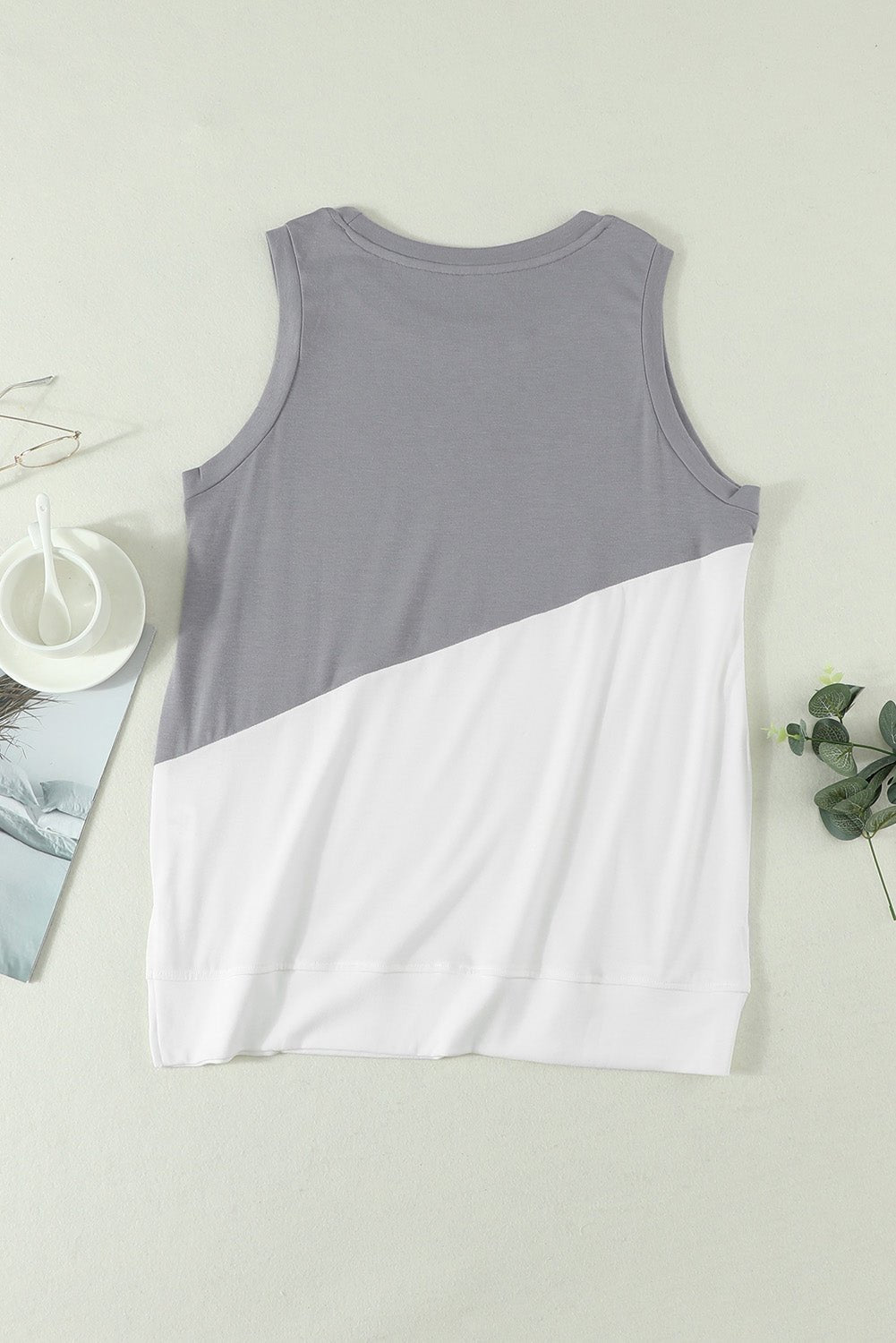 Contrast Round Neck Tank Top - Mervyns