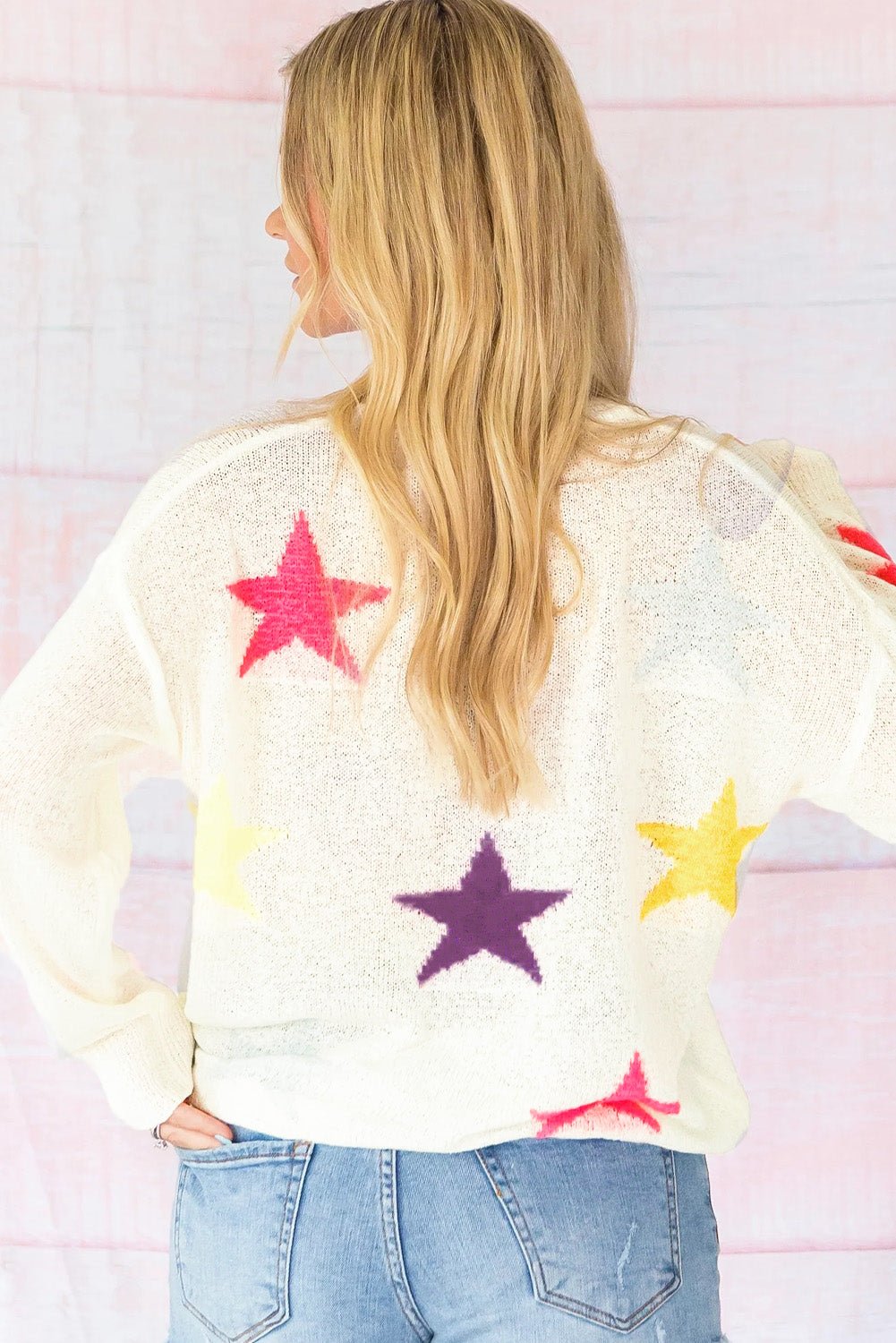 Contrast Star Round Neck Sweater - Mervyns