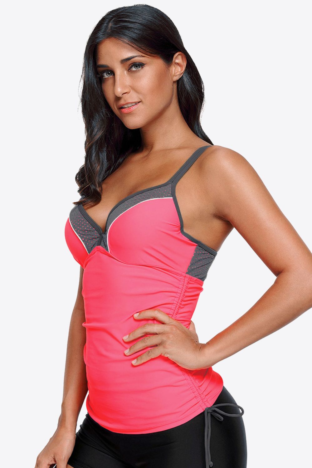 Contrast Sweetheart Neck Swim Cami - Mervyns