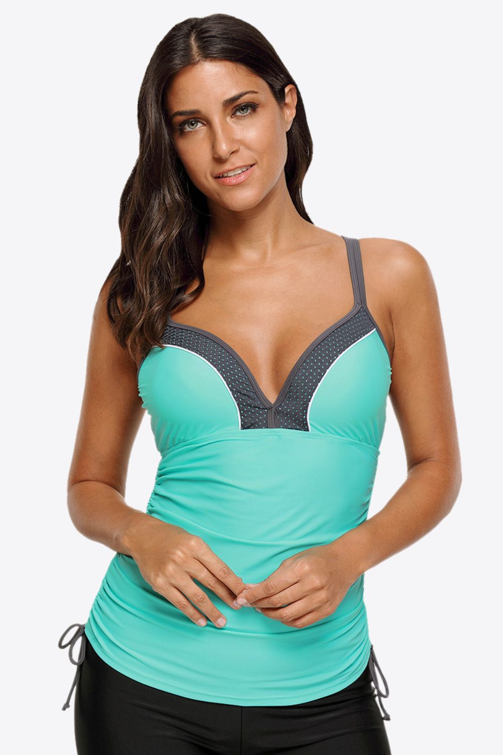 Contrast Sweetheart Neck Swim Cami - Mervyns