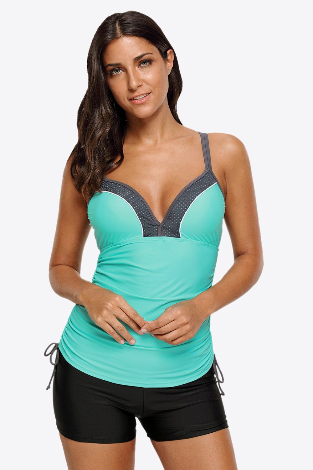 Contrast Sweetheart Neck Swim Cami - Mervyns