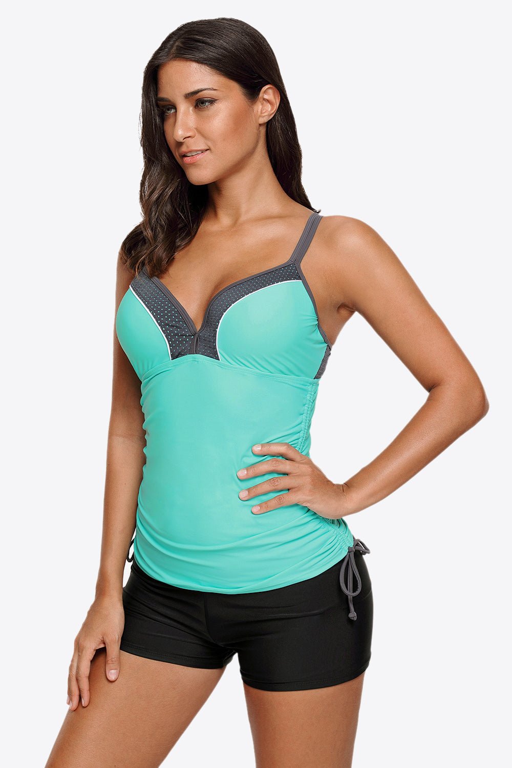 Contrast Sweetheart Neck Swim Cami - Mervyns