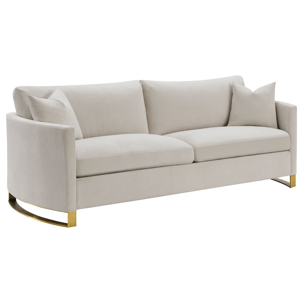 Corliss 2-piece Upholstered Arched Arm Sofa Set Beige - Mervyns