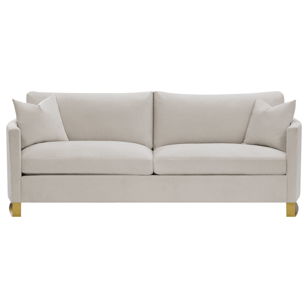 Corliss 2-piece Upholstered Arched Arm Sofa Set Beige - Mervyns