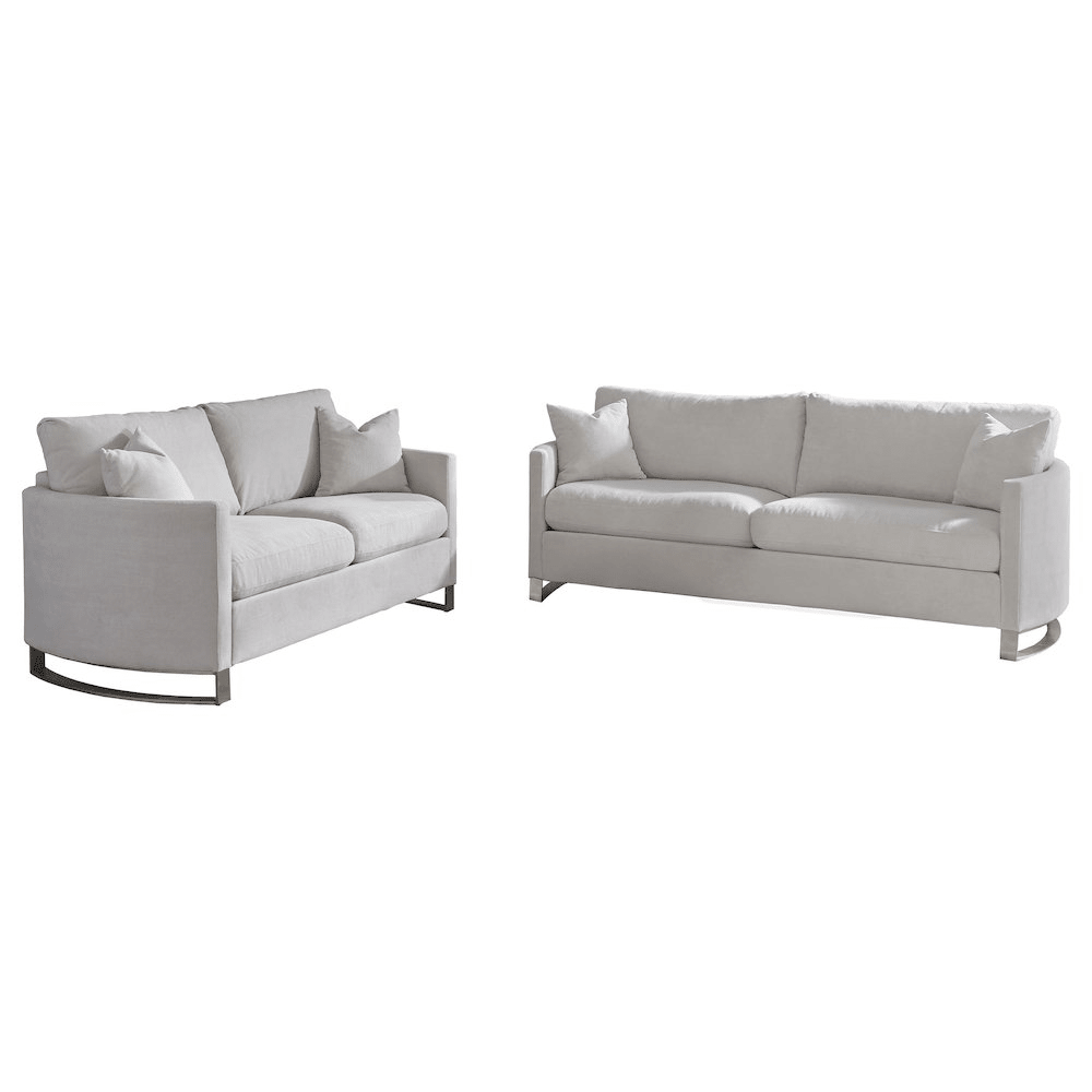 Corliss 2-piece Upholstered Arched Arm Sofa Set Beige - Mervyns