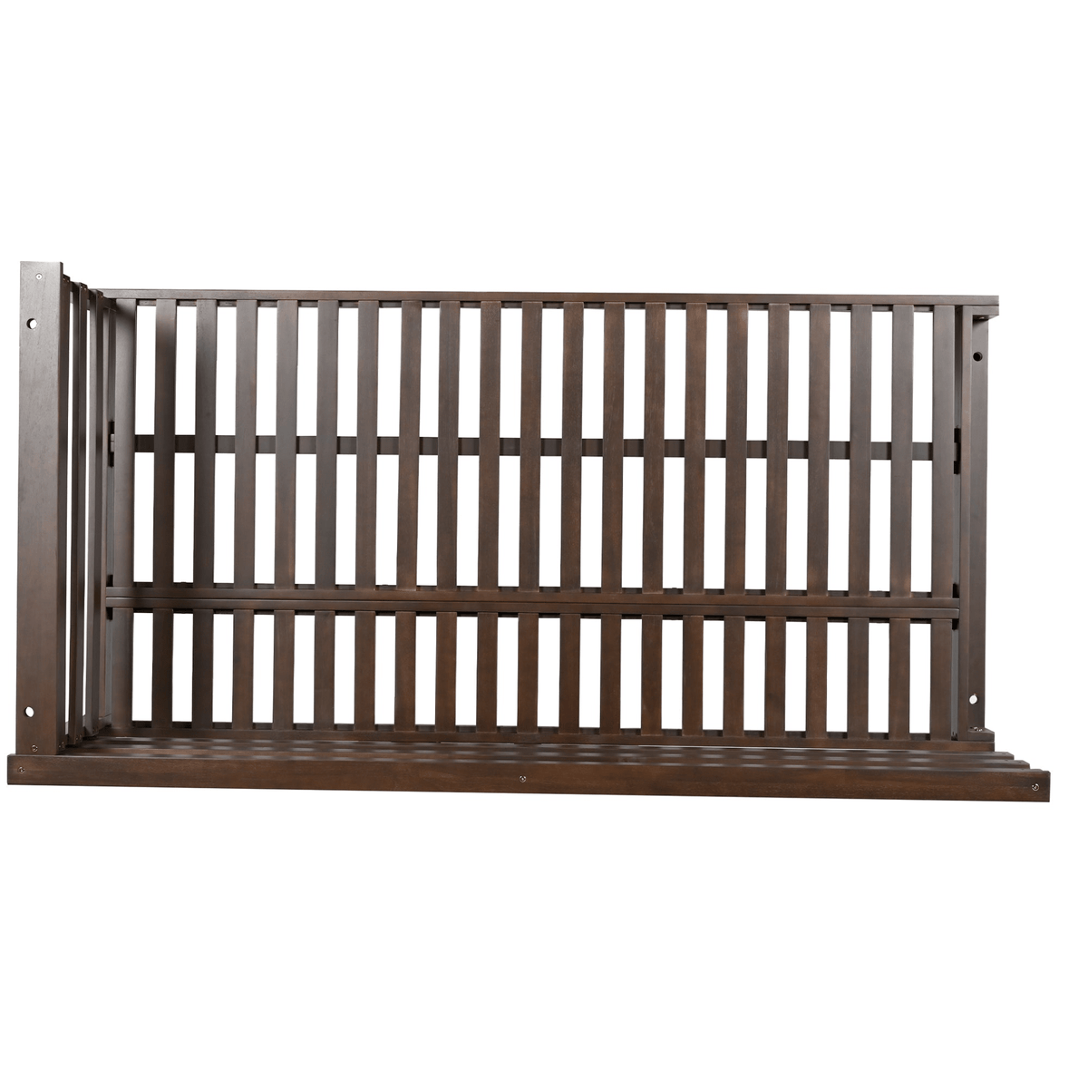 Country Patio Wooden Swing Daybed Porch Swing Frame with Hemp Ropes for Backyard Garden - Mervyns
