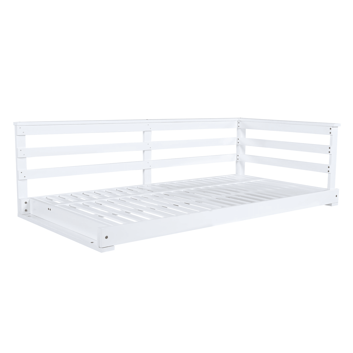 Country Patio Wooden Swing Daybed Porch Swing Frame with Hemp Ropes for Backyard Garden - Mervyns