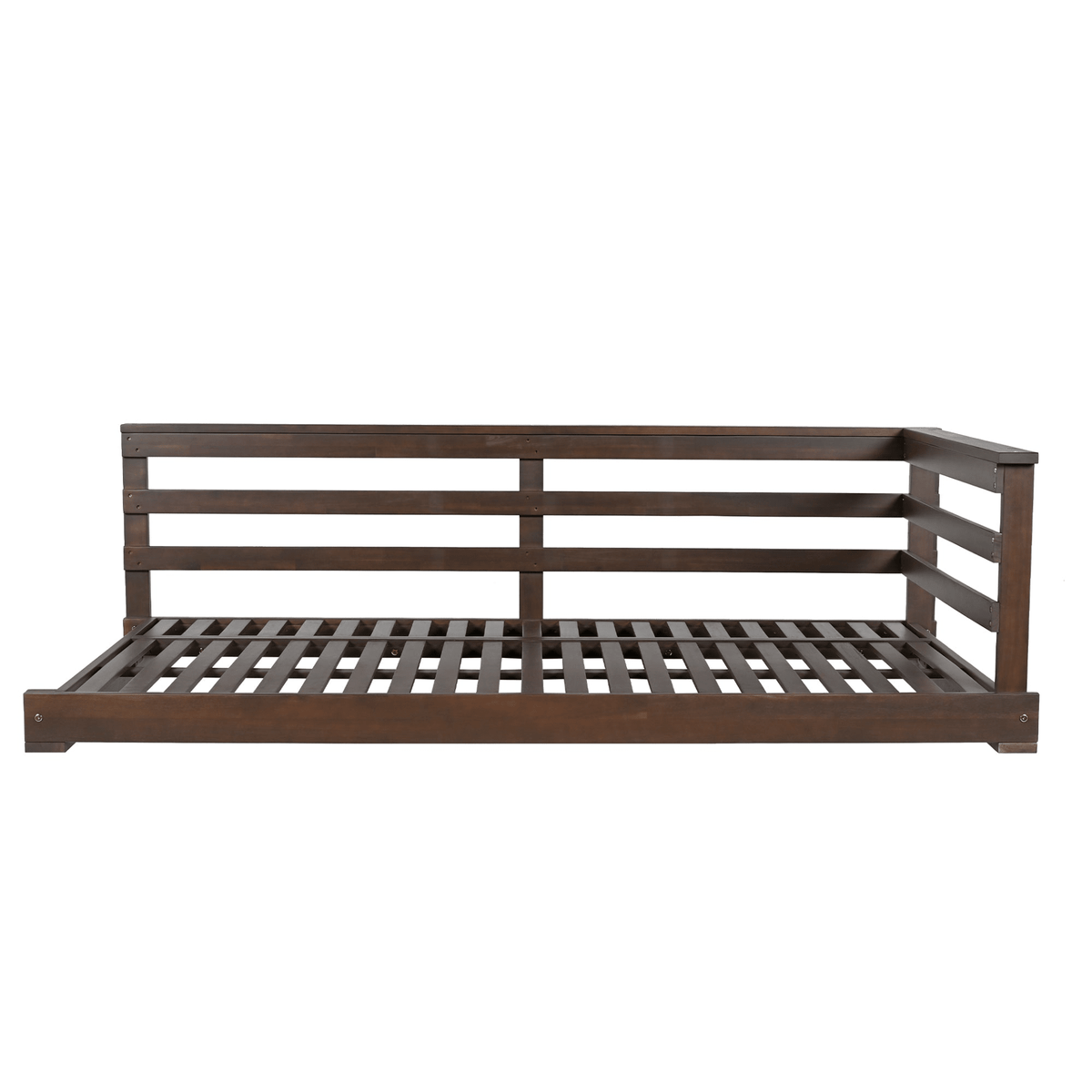 Country Patio Wooden Swing Daybed Porch Swing Frame with Hemp Ropes for Backyard Garden - Mervyns