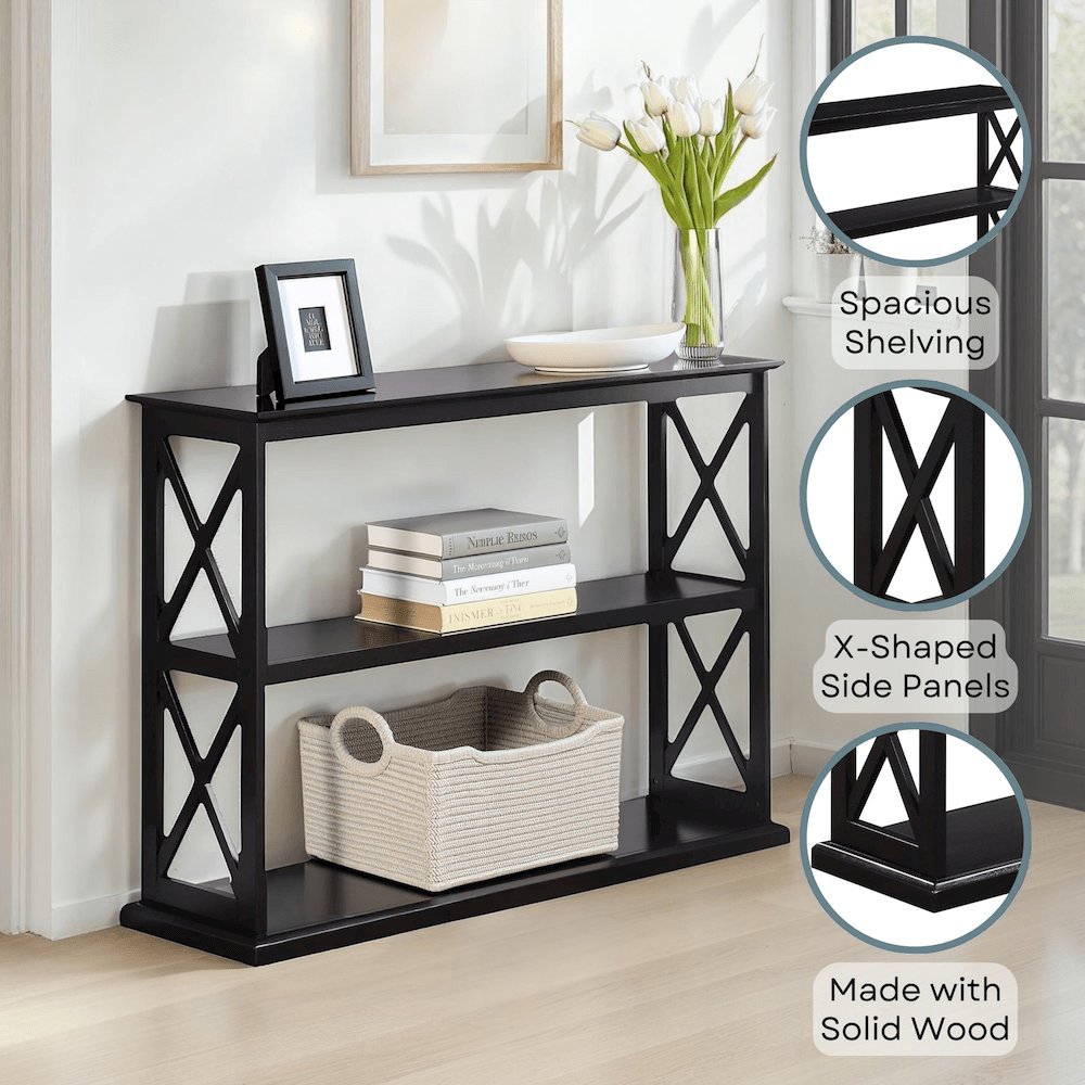 Coventry Console Table with Shelves - Mervyns