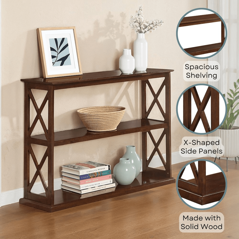 Coventry Console Table with Shelves - Mervyns