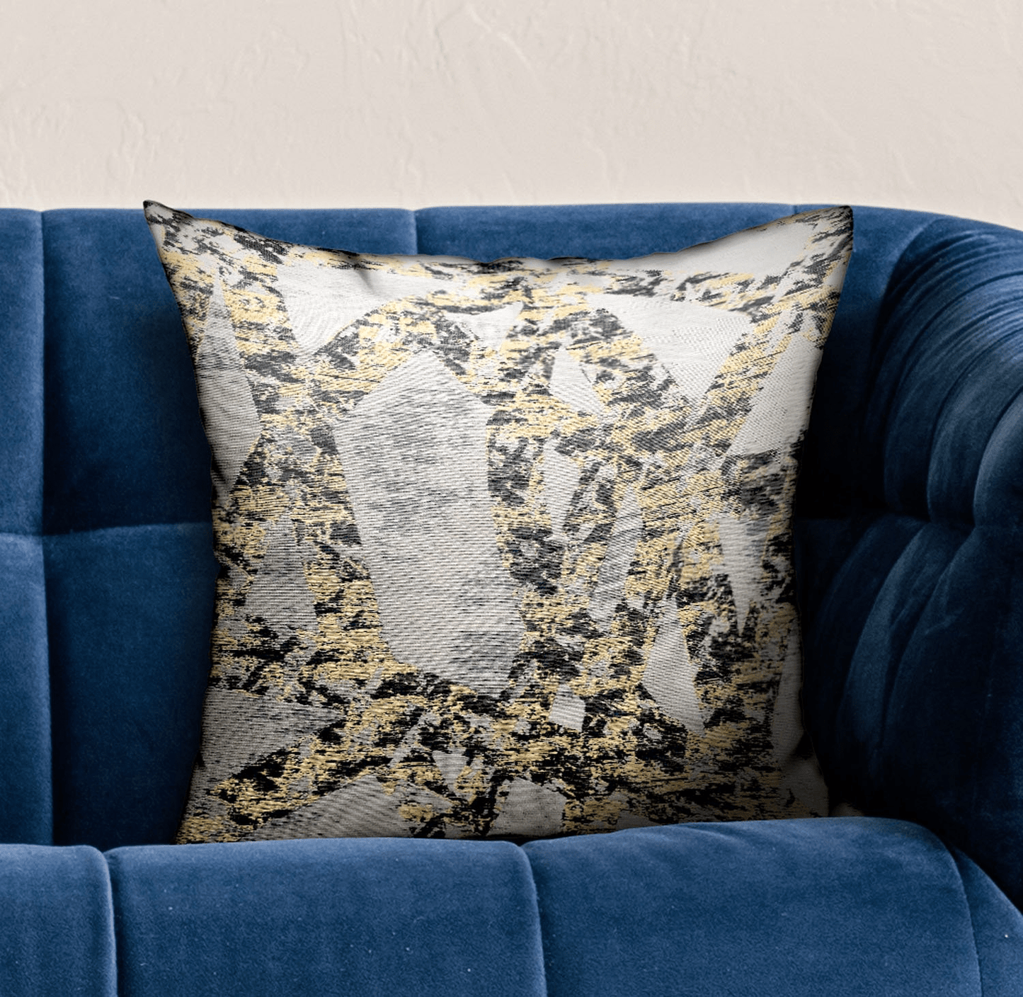 Craven Dust Gold, Gray Abstract Luxury Throw Pillow - Mervyns