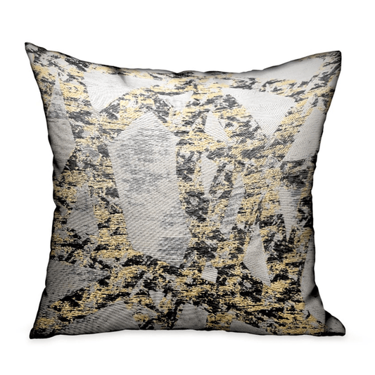 Craven Dust Gold, Gray Abstract Luxury Throw Pillow - Mervyns