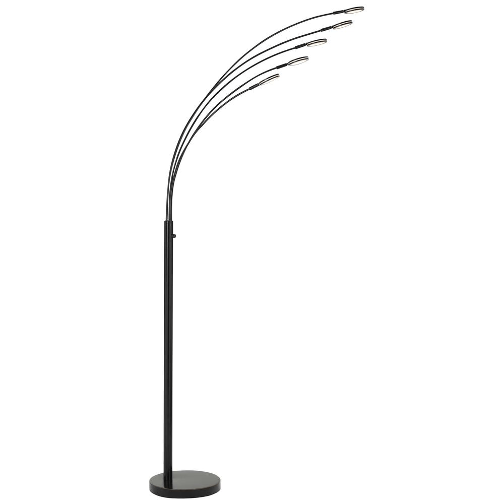 Cremona integrated 79" LED Metal Arc Floor Lamp in Dark Bronze Finish - Mervyns