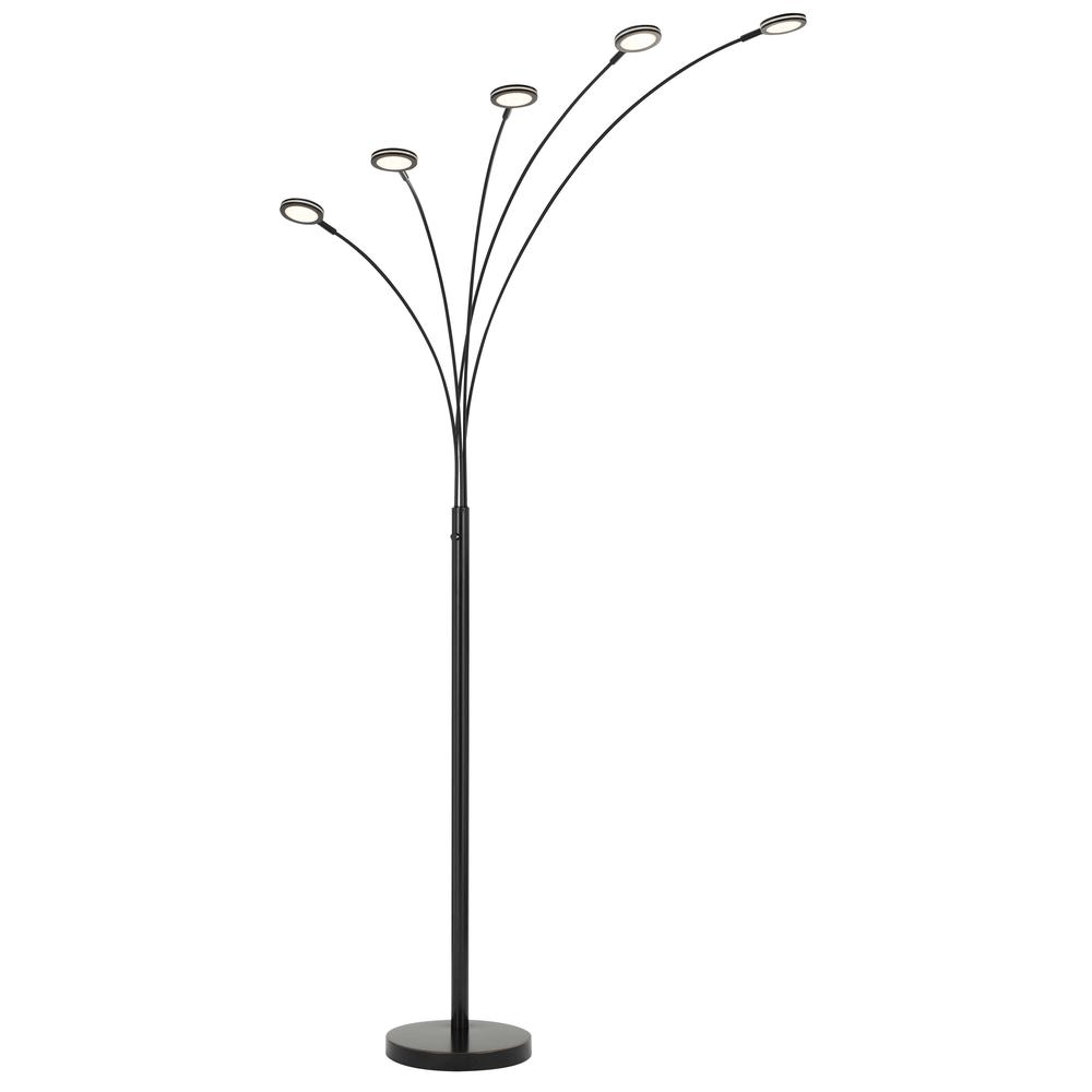 Cremona integrated 79" LED Metal Arc Floor Lamp in Dark Bronze Finish - Mervyns