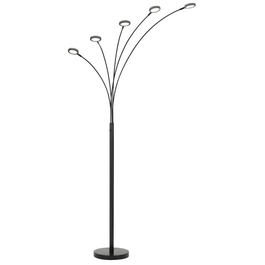 Cremona integrated 79" LED Metal Arc Floor Lamp in Dark Bronze Finish - Mervyns