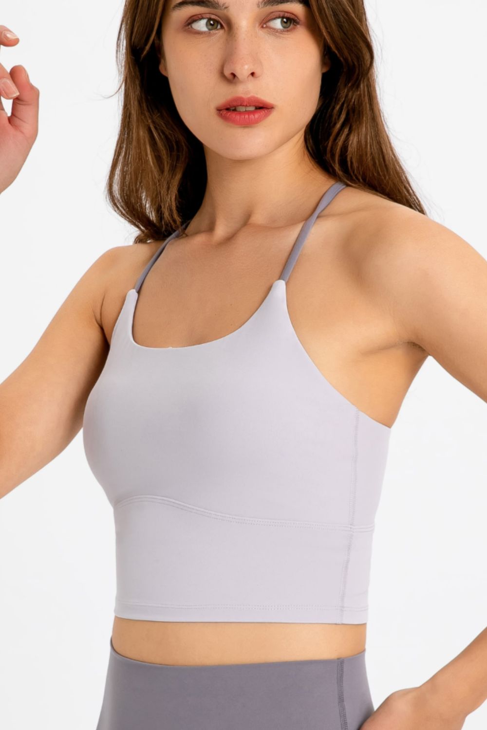 Crisscross Back Scoop Neck Sports Cami - Mervyns