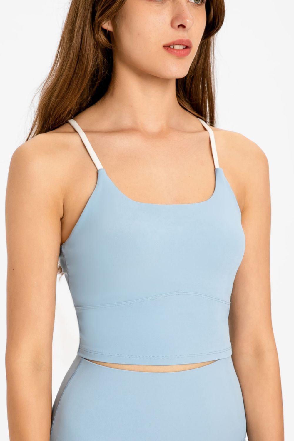 Crisscross Back Scoop Neck Sports Cami - Mervyns