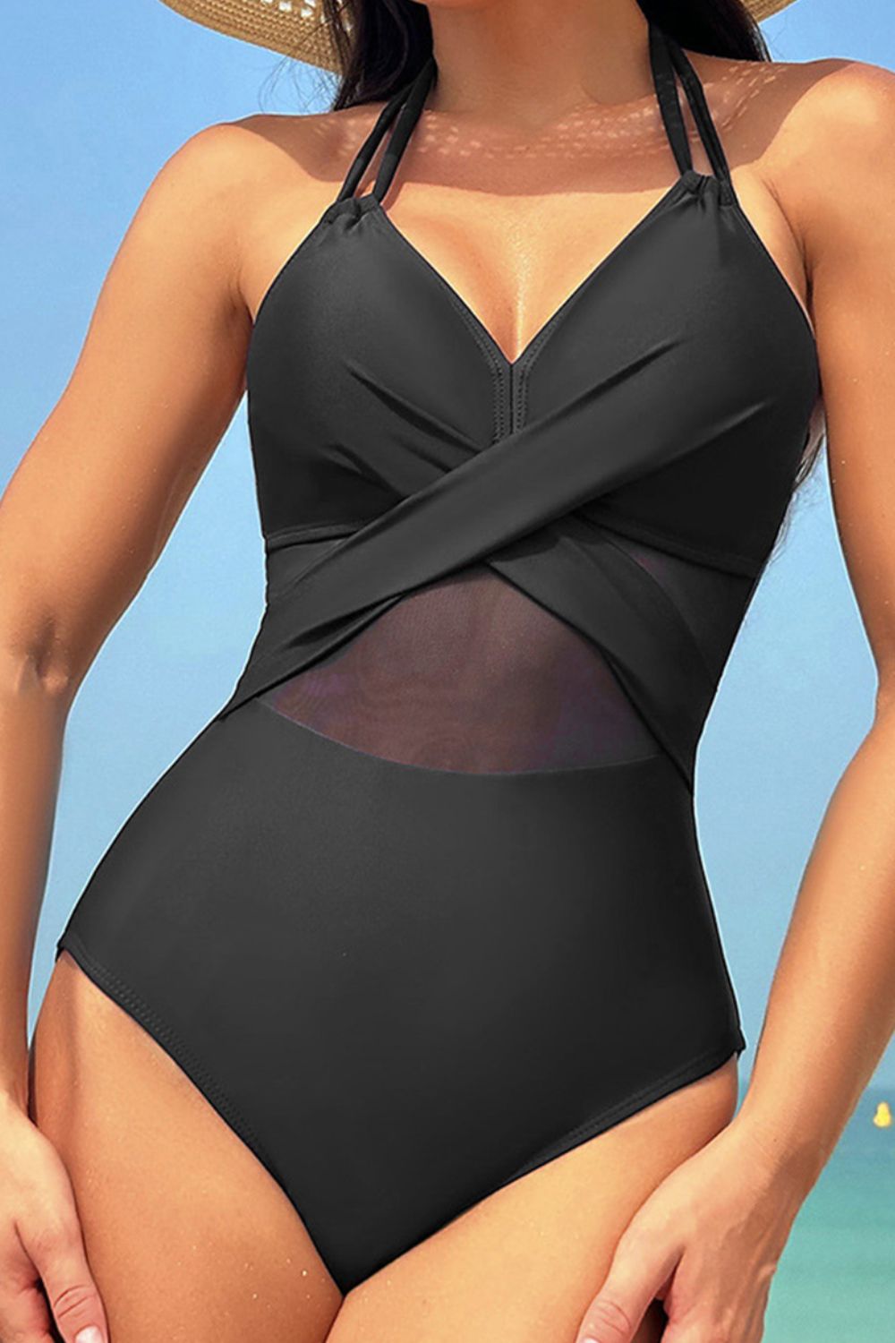 Crisscross Halter Neck One - Piece Swimwear - Mervyns