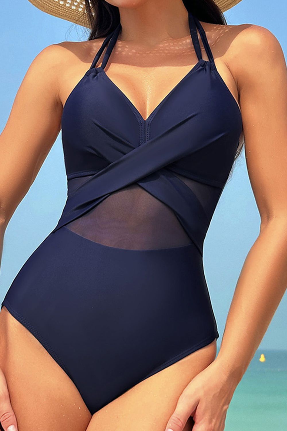 Crisscross Halter Neck One - Piece Swimwear - Mervyns