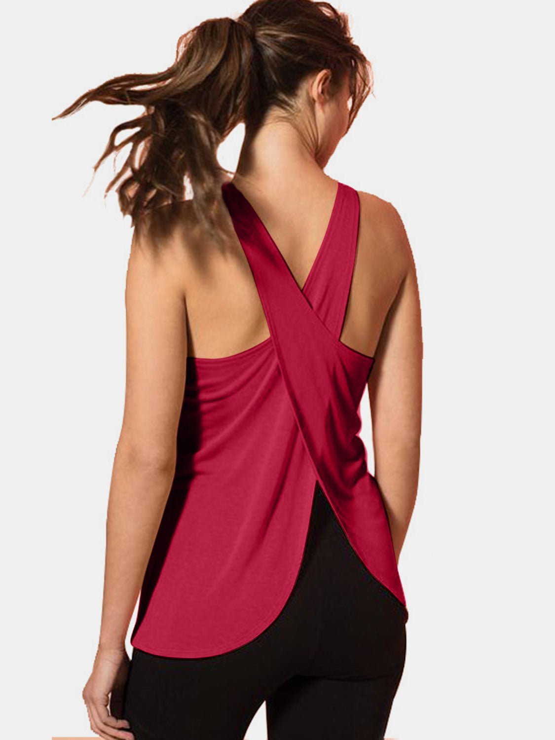 Crisscross Scoop Neck Active Tank - Mervyns