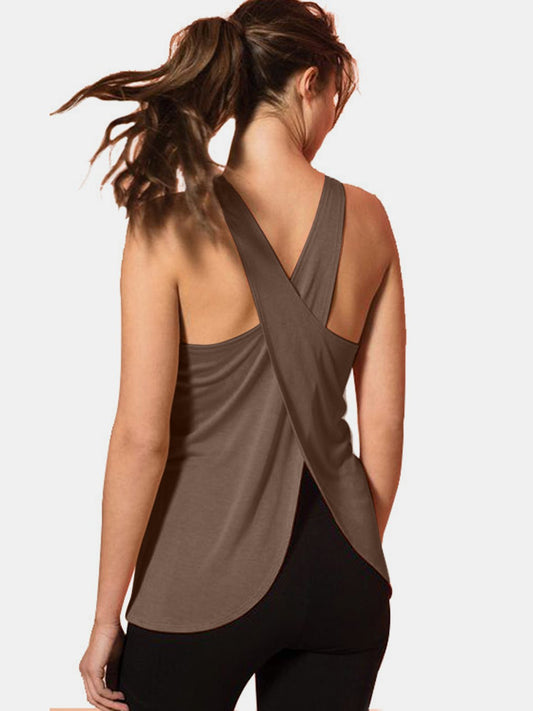 Crisscross Scoop Neck Active Tank - Mervyns