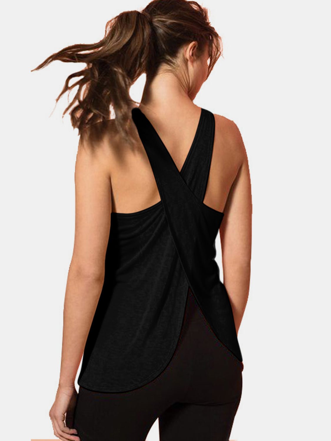 Crisscross Scoop Neck Active Tank - Mervyns