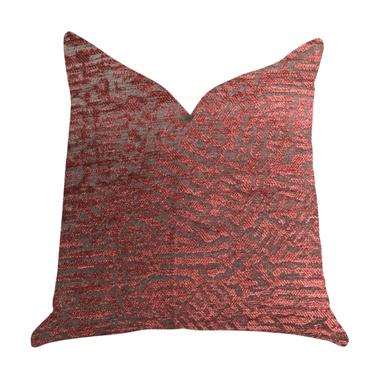 Crushed Wine Luxury Throw Pillow in Dark Red - Mervyns