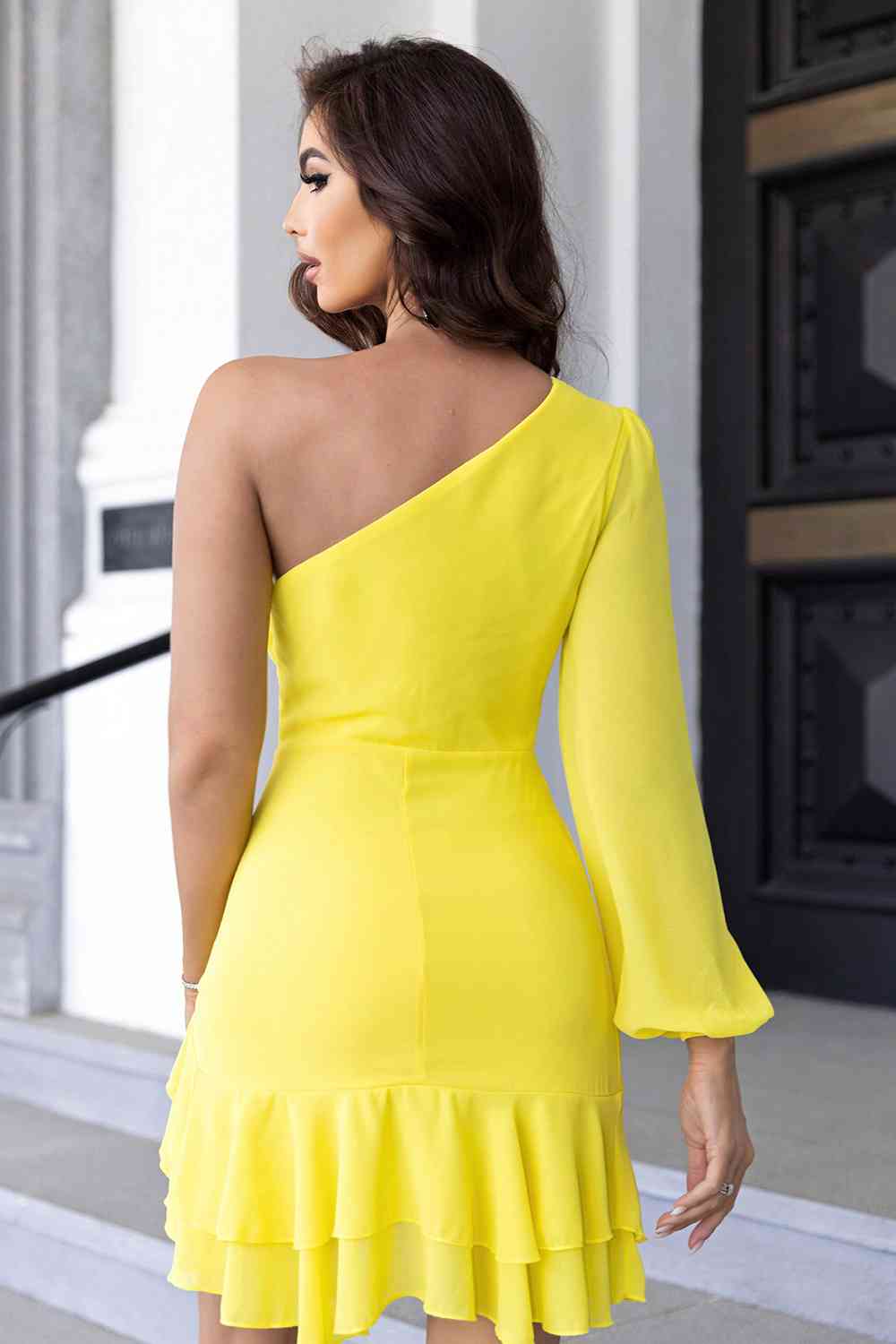 Cutout One - Shoulder Tied Dress - Mervyns