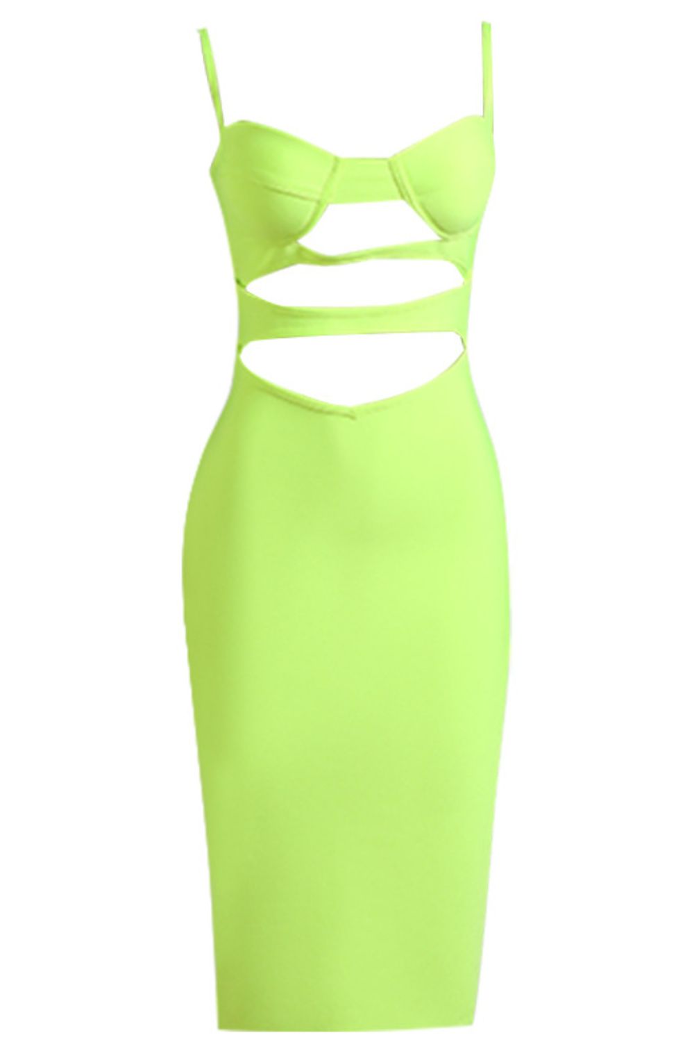 Cutout Spaghetti Strap Bodycon Dress - Mervyns