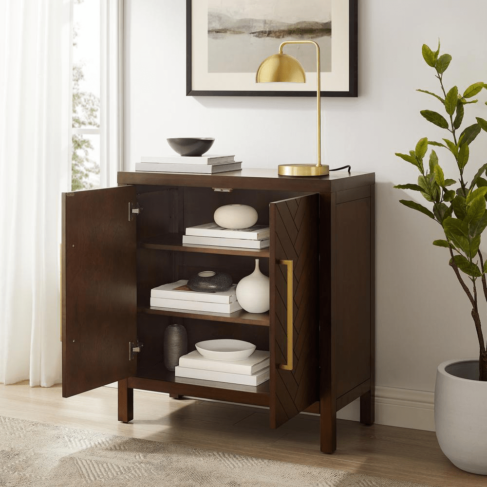 Darcy Accent Cabinet Dark Brown - Mervyns