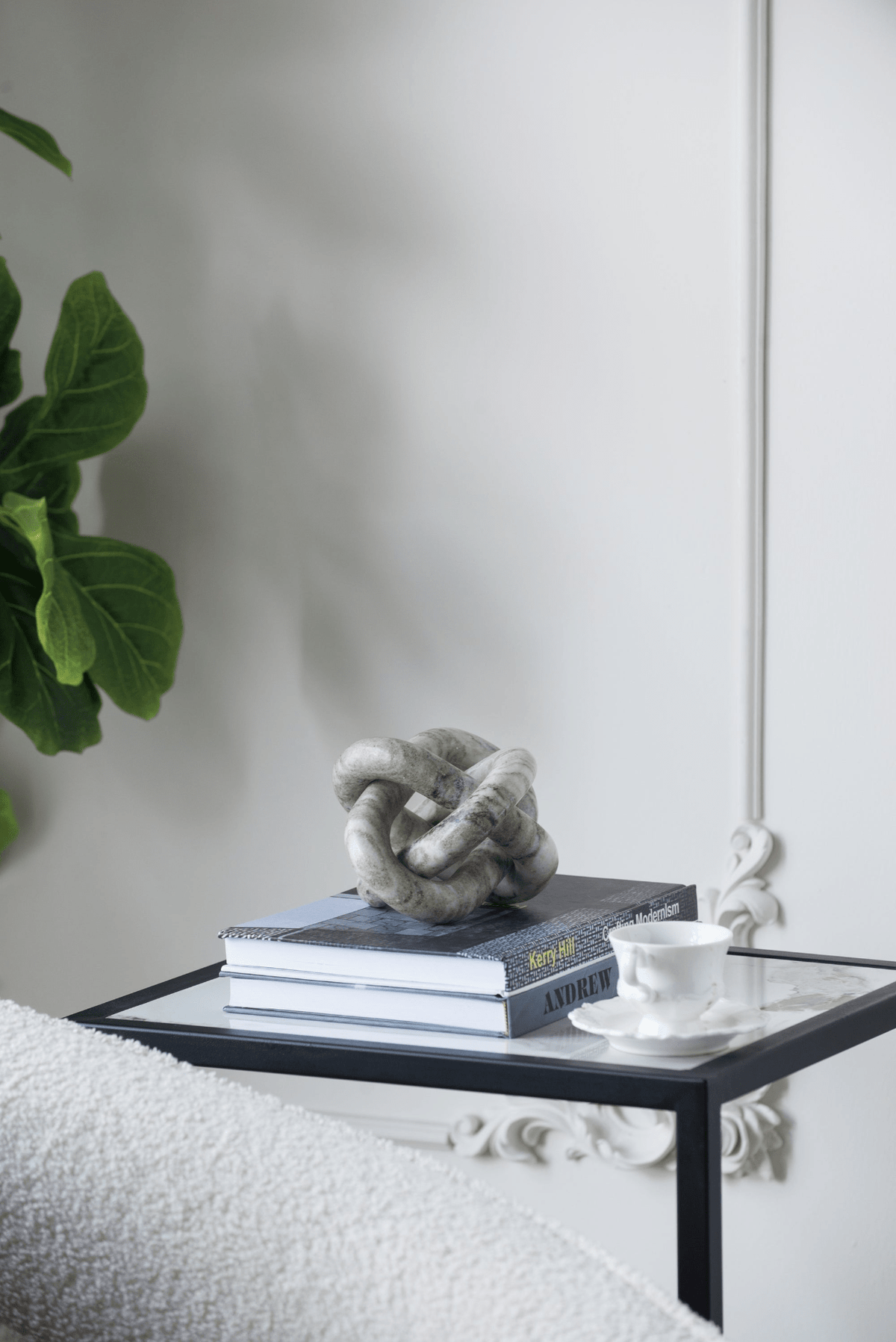 Decorative Marble Chain Sculpture for Home Decor, Tabletop and Accent Display - Mervyns