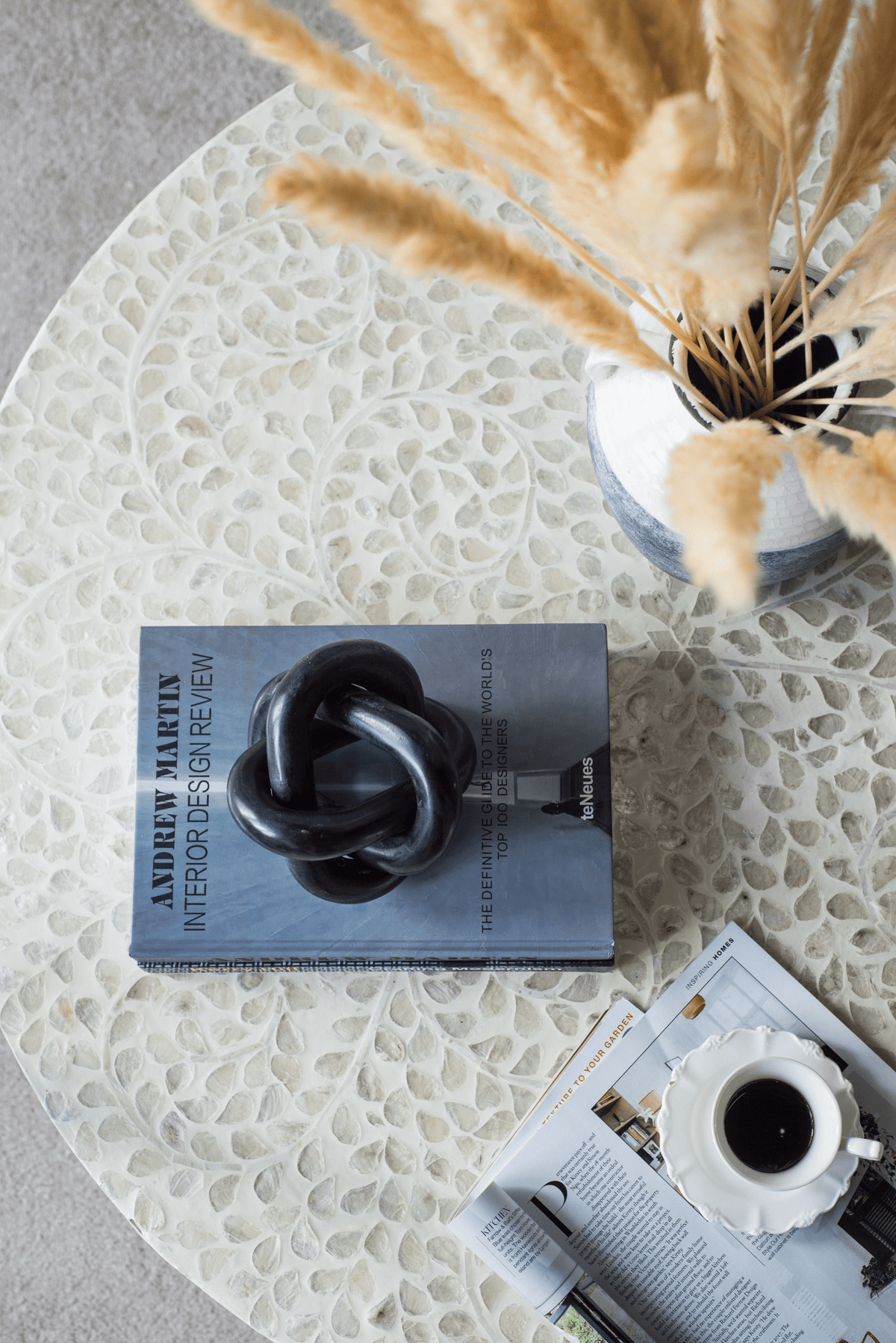 Decorative Marble Chain Sculpture for Home Decor, Tabletop and Accent Display - Mervyns