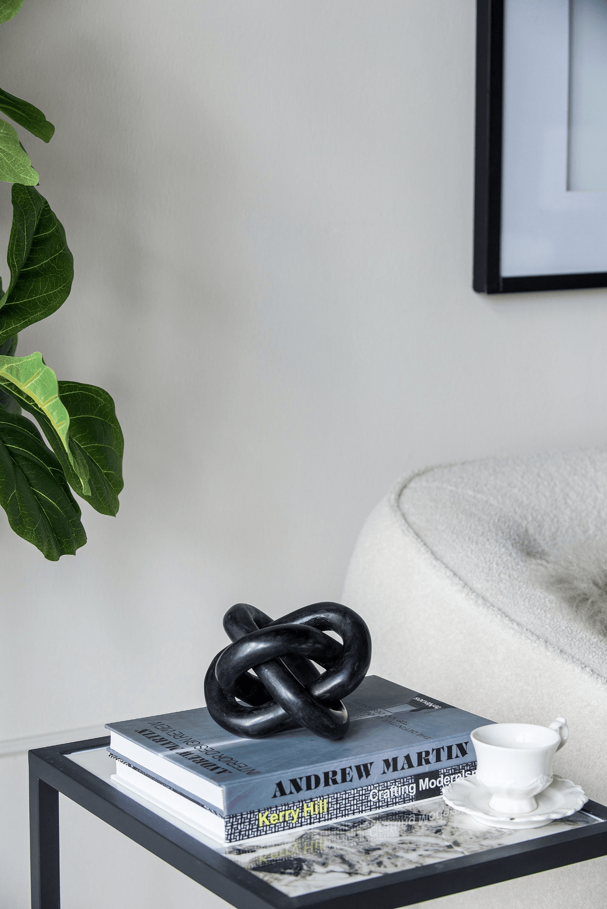 Decorative Marble Chain Sculpture for Home Decor, Tabletop and Accent Display - Mervyns