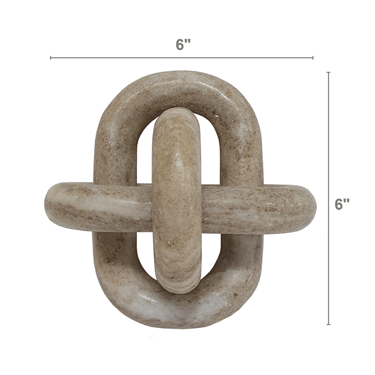 Decorative Marble Chain Sculpture for Home Decor, Tabletop and Accent Display - Mervyns