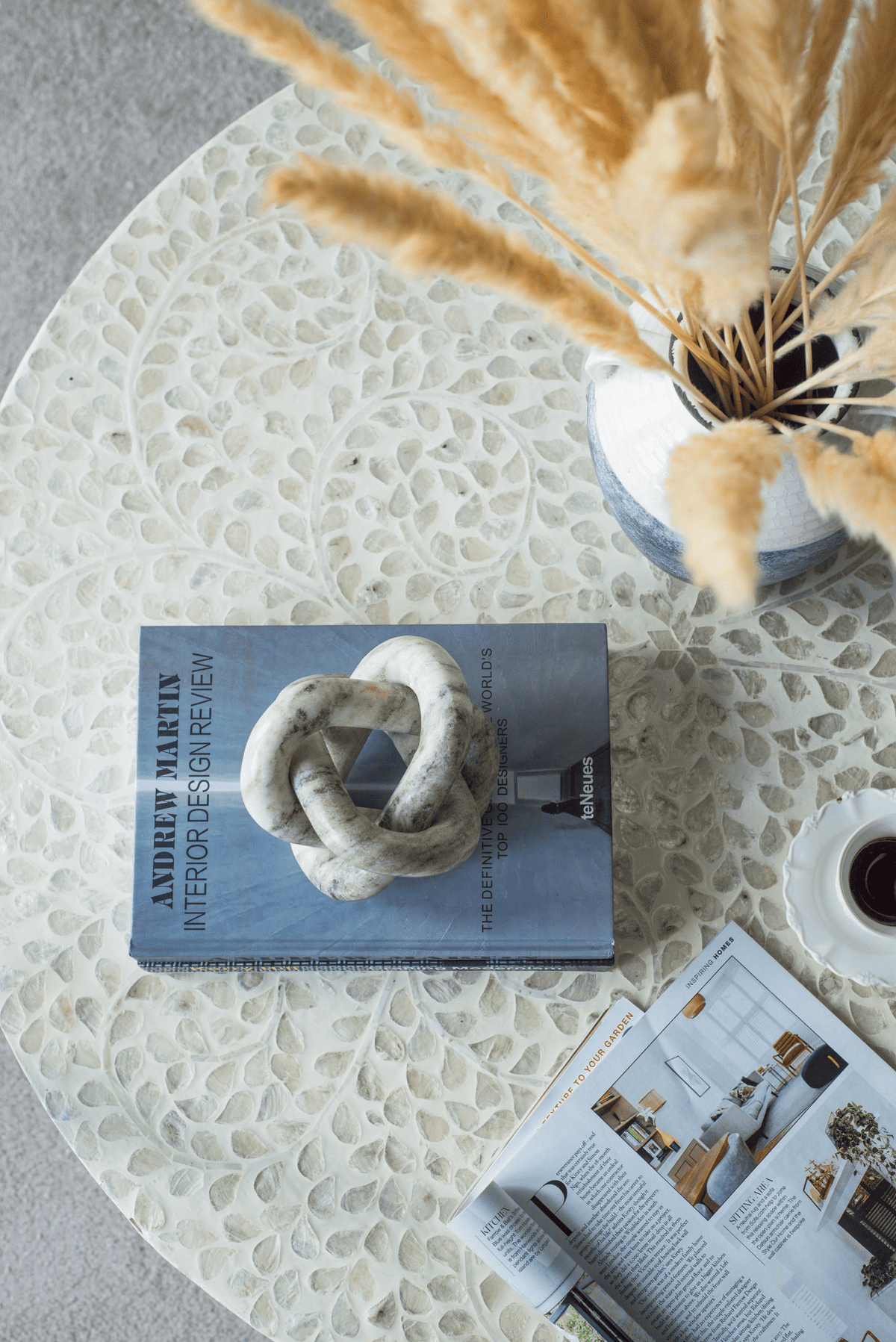 Decorative Marble Chain Sculpture for Home Decor, Tabletop and Accent Display - Mervyns