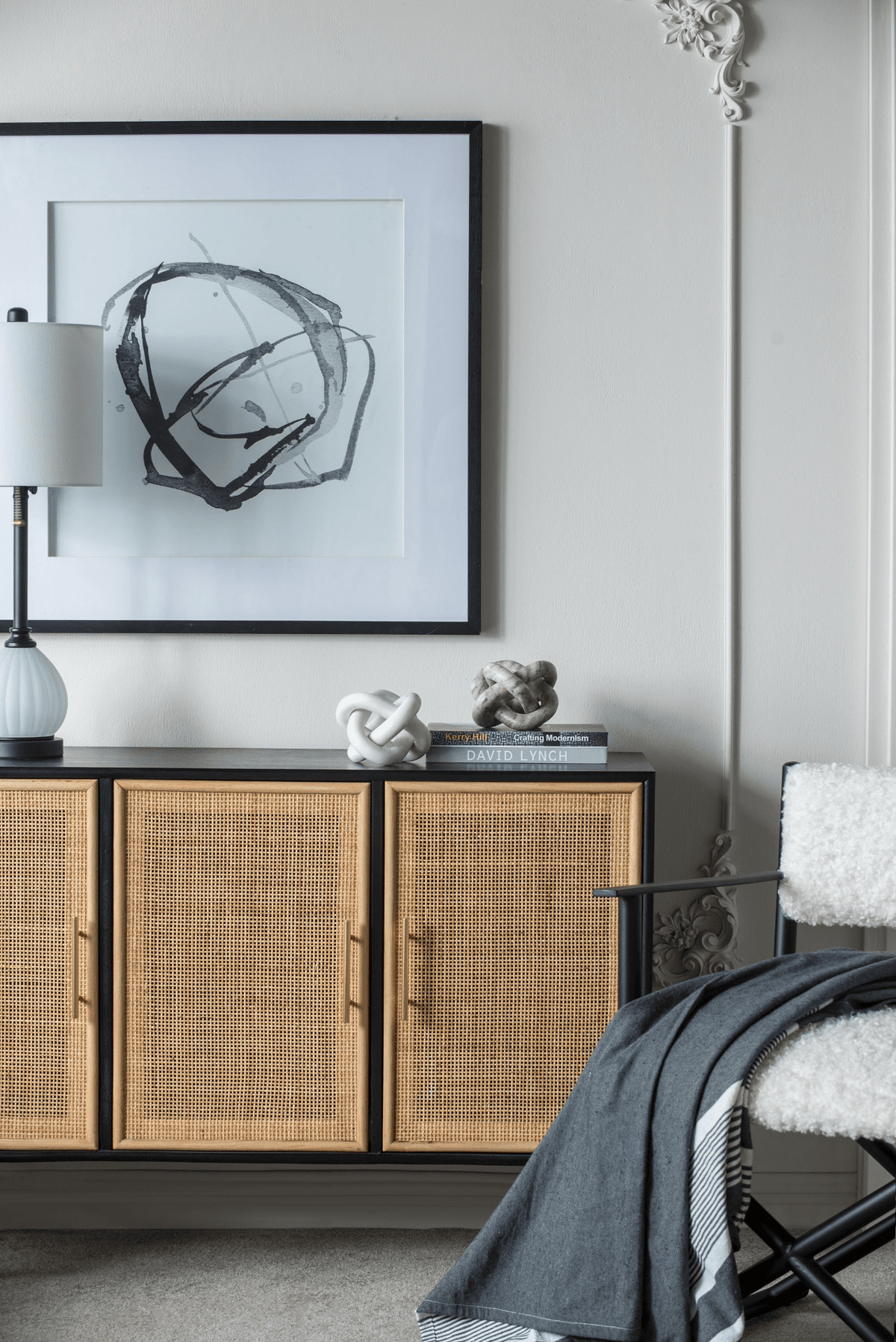 Decorative Marble Chain Sculpture for Home Decor, Tabletop and Accent Display - Mervyns