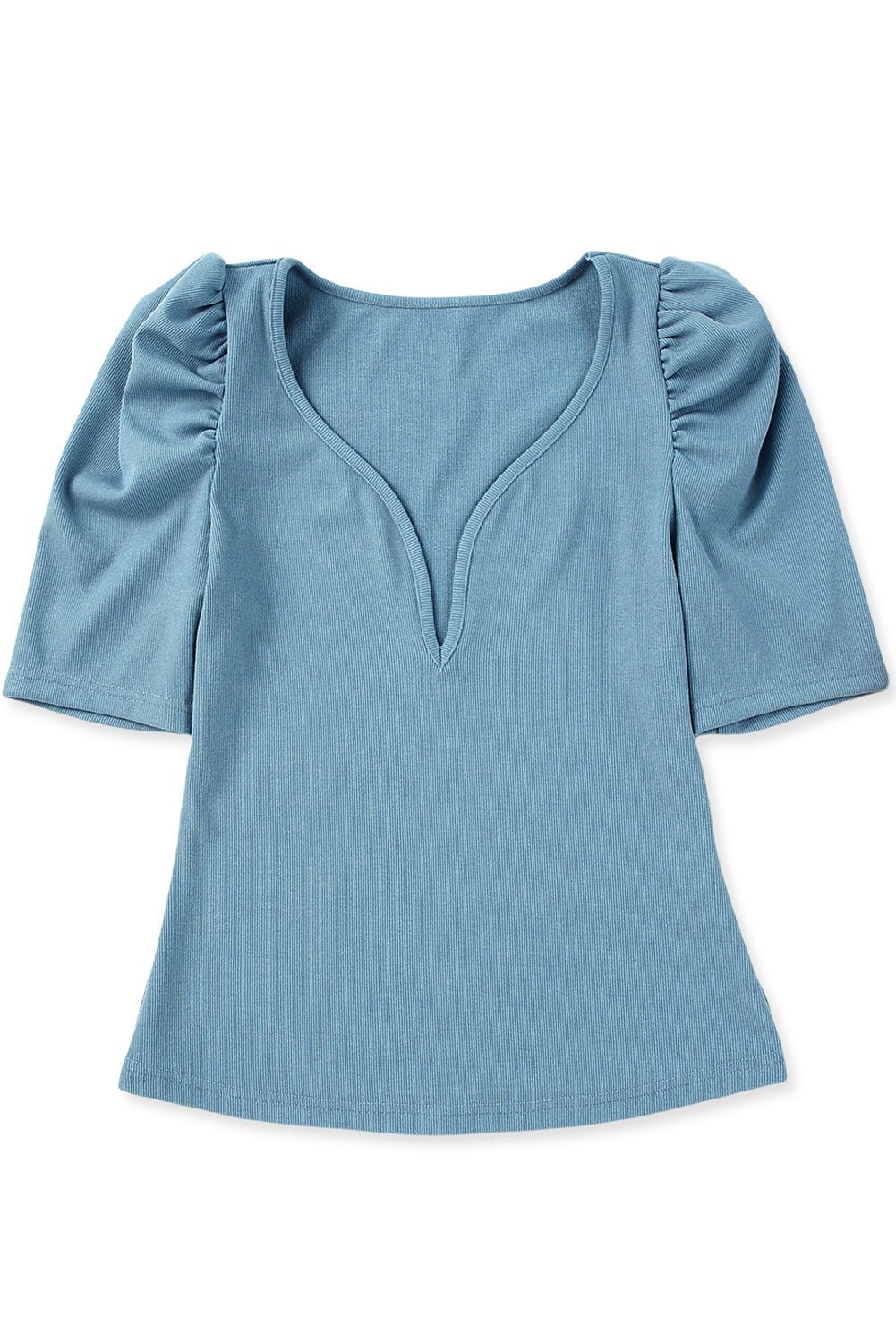 Deep V Puff Sleeve Top - Mervyns